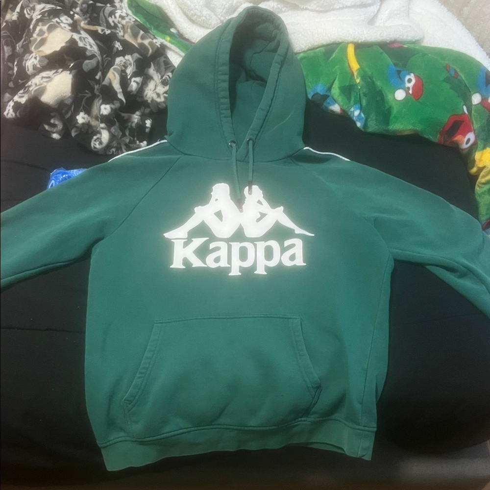 Kappa Forest Green Hoodie with Logo